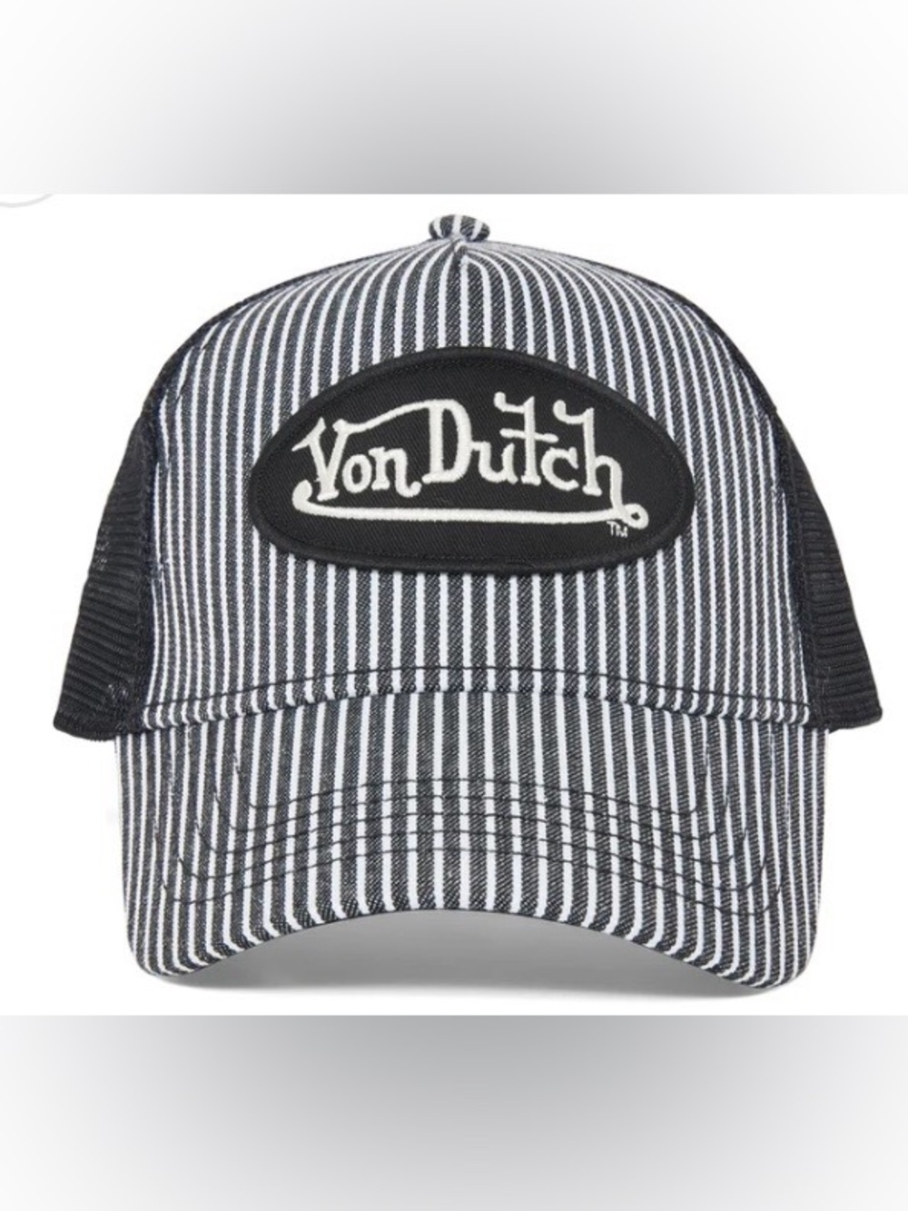 Von Dutch Black Railroad Trucker Hat. New with tags.